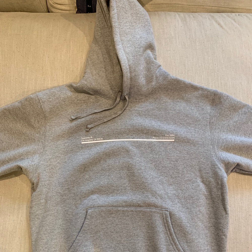 Supreme FW20 Los Angeles Shop Hoodie (Gray, Med)